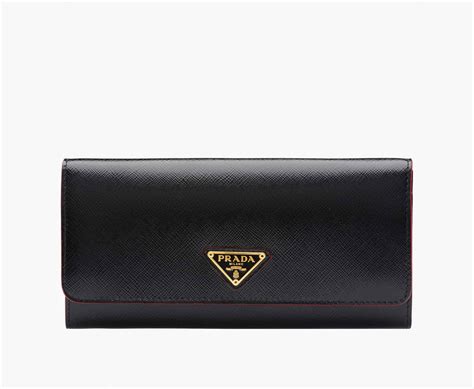 prada womans wallet|prada wallet price list.